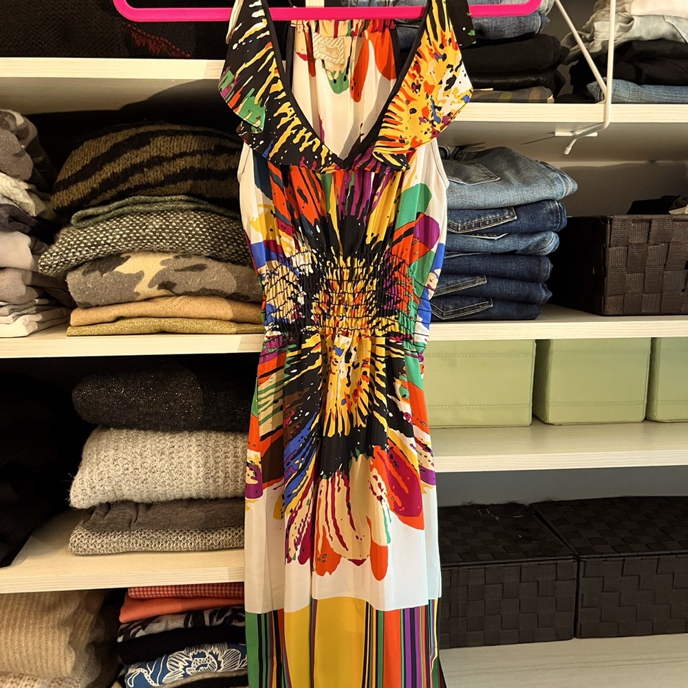 Postella Floral Silk Summer Dress